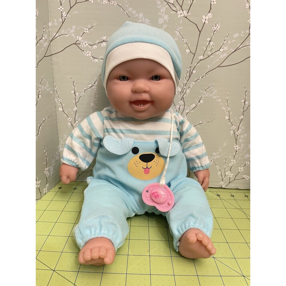 JC Toys  Lots to Cuddle Babies 15” Blue Outfit Soft Body Baby Doll Berenguer